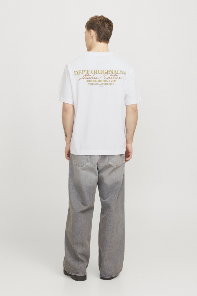 Jack & Jones witte heren t-shirt | Model achteraanzicht