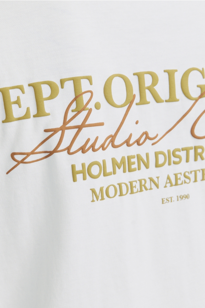 Jack & Jones witte heren t-shirt | Close up
