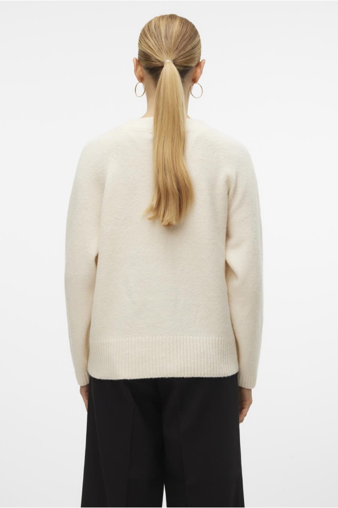 Vero Moda beige dames vest | Model achteraanzicht