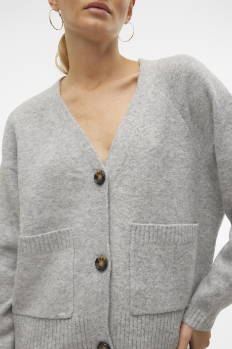 Vero Moda grijze dames vest | Close up