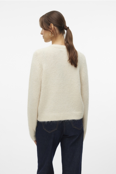 Vero Moda beige dames vest | Model achteraanzicht