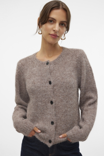 Vero Moda vmnovah ls o-neck button cardi ga n Bruin