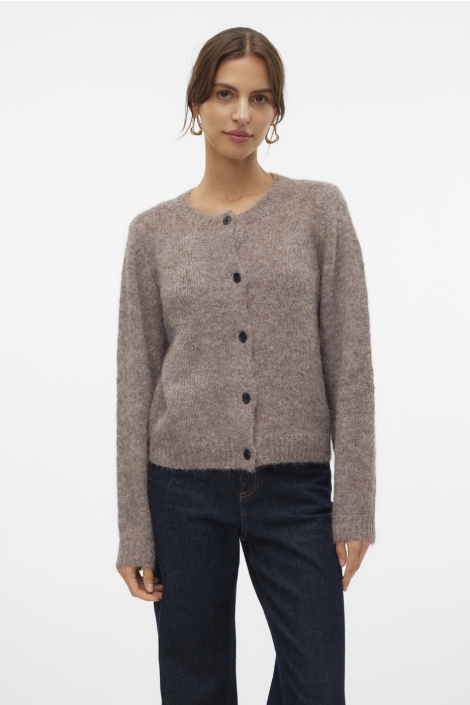 Vero Moda bruine dames vest | Model vooraanzicht
