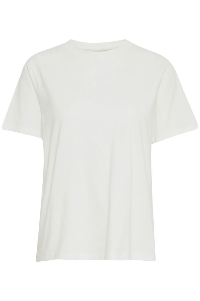 Ichi witte dames t-shirt | Vooraanzicht