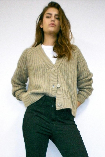 Noisy may Vest NMCHARLIE L/S V-NECK KNIT CARDIGAN 27023811 Aluminum