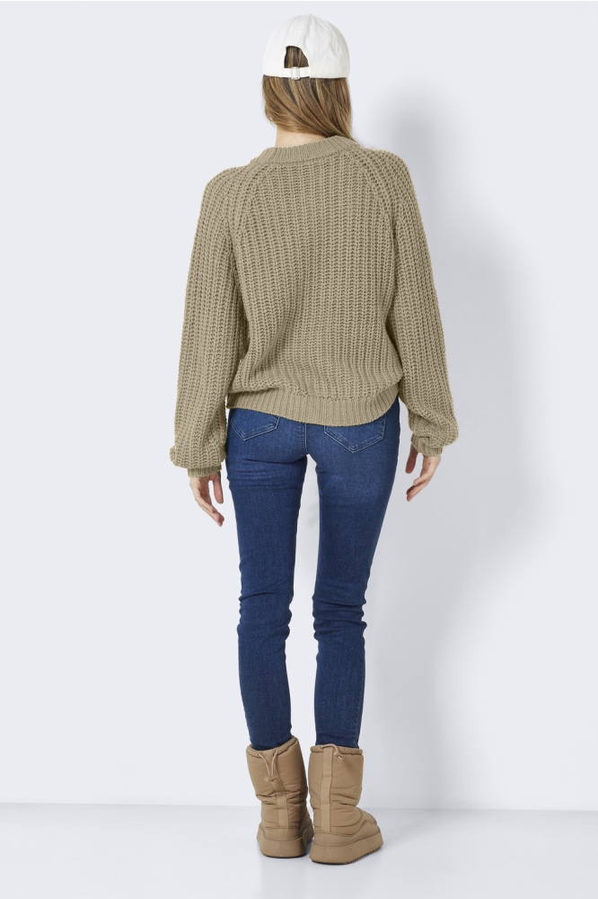 Noisy may ecru dames vest | Model achteraanzicht