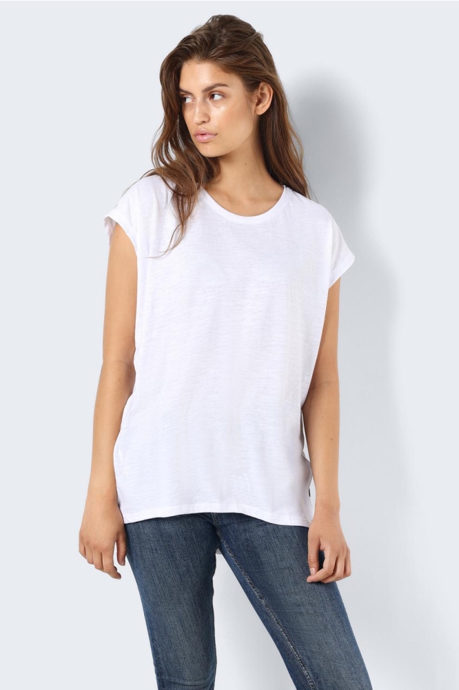 Noisy may witte dames t-shirt | Model