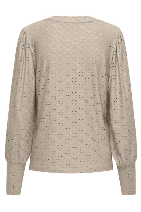 Jacqueline de Yong beige dames t-shirt | Achteraanzicht