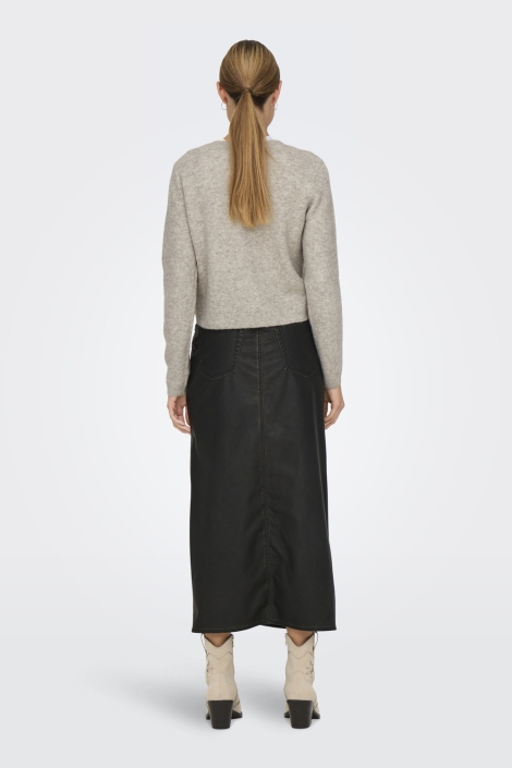 Jacqueline de Yong ecru dames vest | Model achteraanzicht