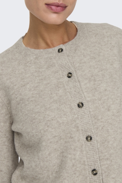 Jacqueline de Yong ecru dames vest | Close up