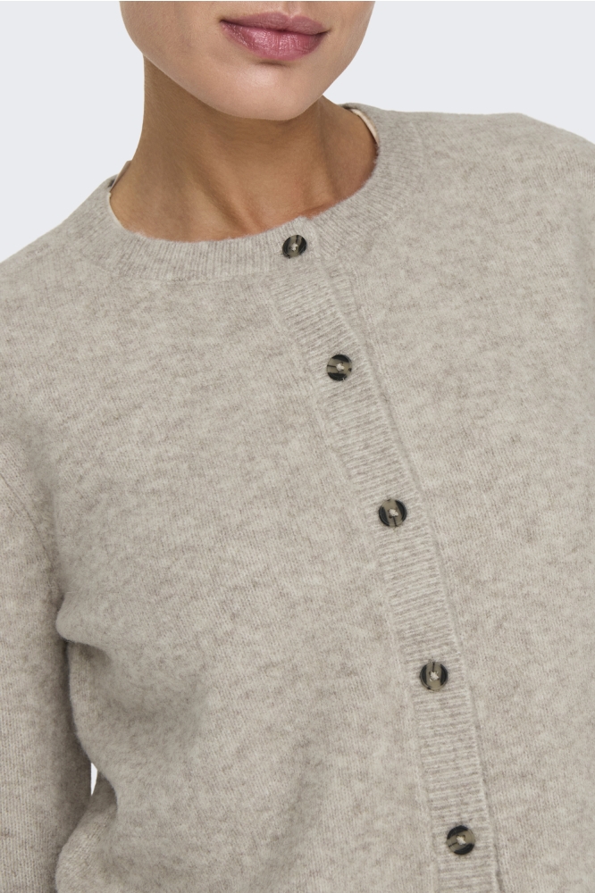 Jacqueline de Yong ecru dames vest | Close up