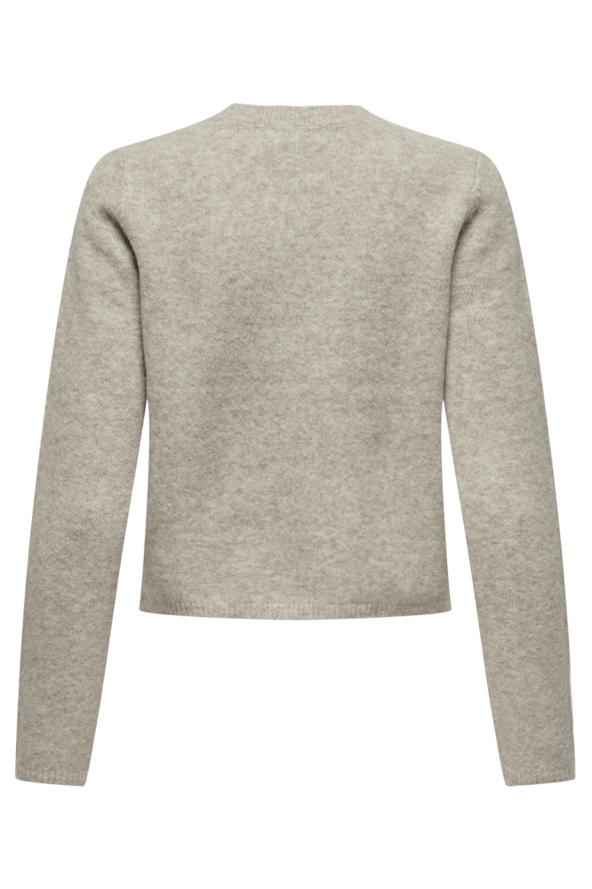 Jacqueline de Yong ecru dames vest | Achteraanzicht