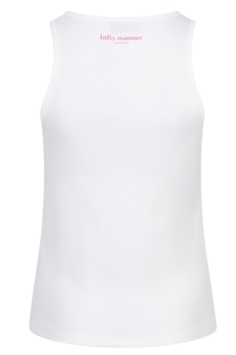 Lofty Manner witte dames top | Achteraanzicht
