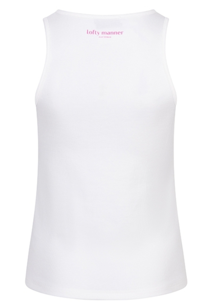 Lofty Manner witte dames top | Achteraanzicht