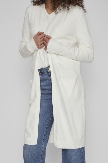 Vila VIRIL LONG L/S KNIT CARDIGAN - NOO 14042770 WHITE ALYSSUM