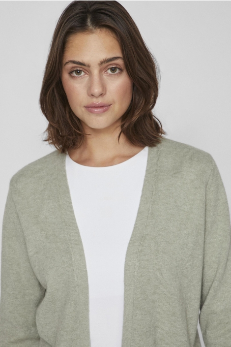 Vila groene dames vest | Model vooraanzicht