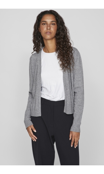 VIRIL SHORT L/S KNIT CARDIGAN-NOOS 14060800 MEDIUM GREY MELANGE
