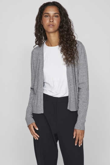 Vila VIRIL SHORT L/S KNIT CARDIGAN-NOOS 14060800 MEDIUM GREY MELANGE