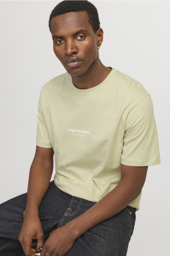 Jack & Jones groene heren t-shirt | Model vooraanzicht