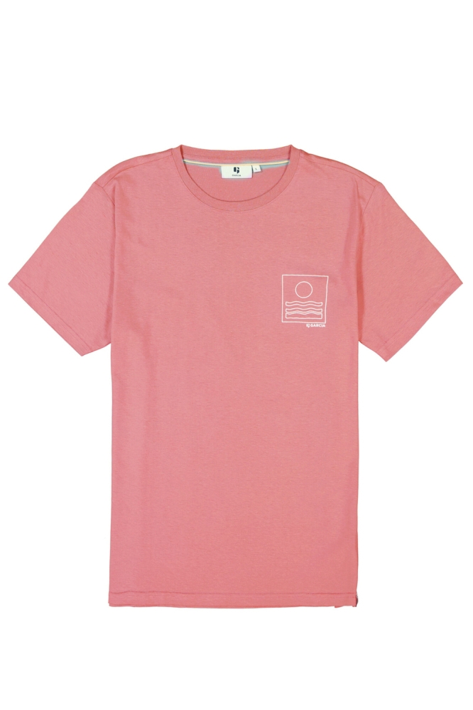 Garcia roze heren t-shirt | Vooraanzicht
