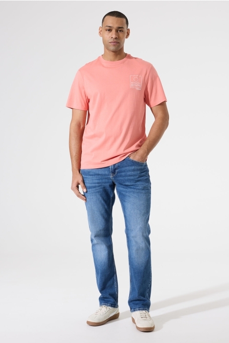 Garcia roze heren t-shirt | Model