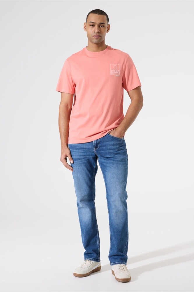 Garcia roze heren t-shirt | Model