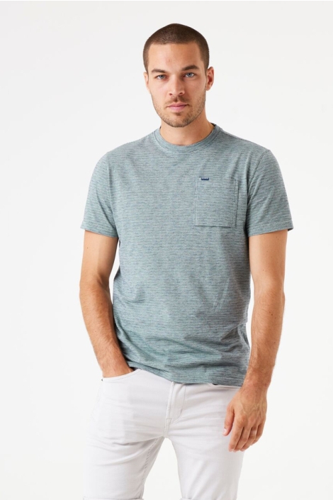 Garcia groene heren t-shirt | Model vooraanzicht