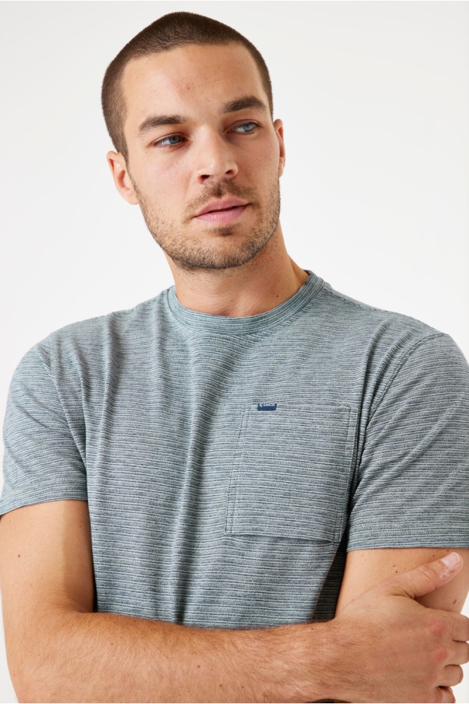 Garcia groene heren t-shirt | Close up