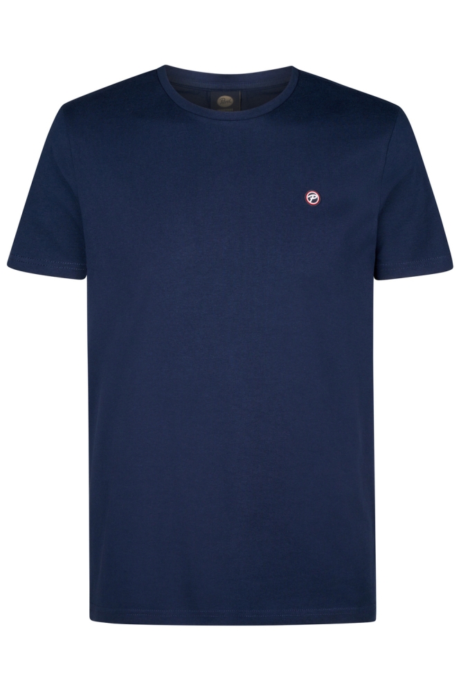 Petrol Industries blauwe heren t-shirt | Vooraanzicht