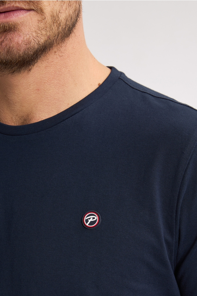 Petrol Industries blauwe heren t-shirt | Close up