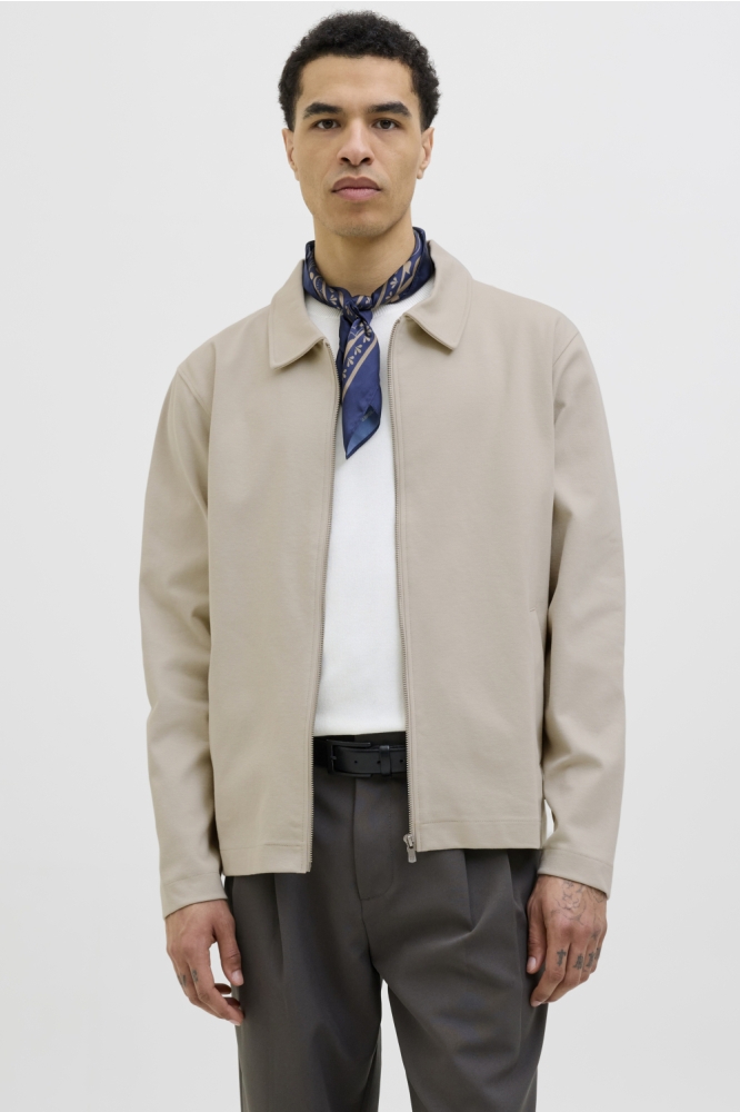 Jack & Jones beige heren vest | Model vooraanzicht