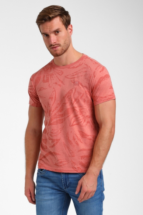 Gabbiano oranje heren t-shirt | Model vooraanzicht