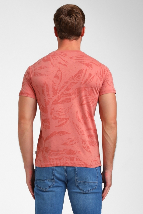 Gabbiano oranje heren t-shirt | Model achteraanzicht