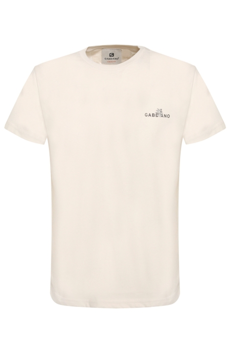 Gabbiano beige heren t-shirt | Vooraanzicht