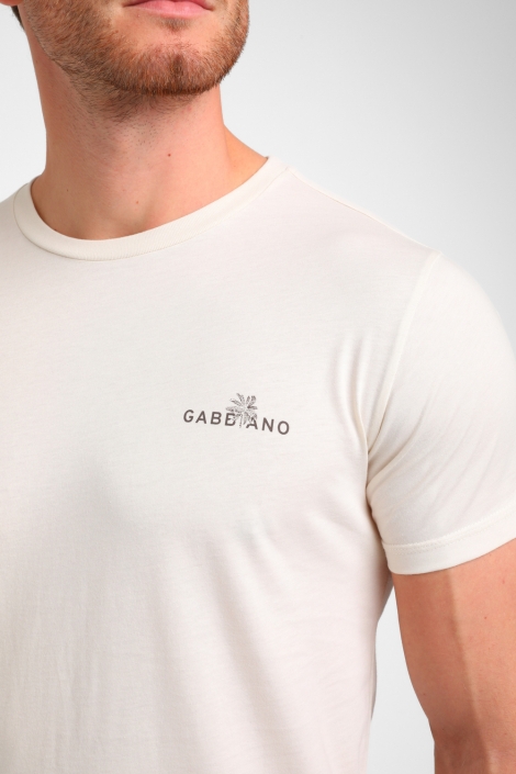 Gabbiano beige heren t-shirt | Close up