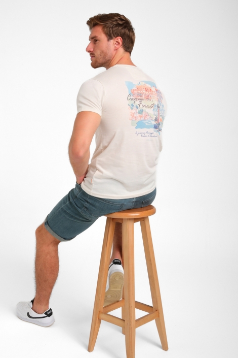 Gabbiano beige heren t-shirt | Model