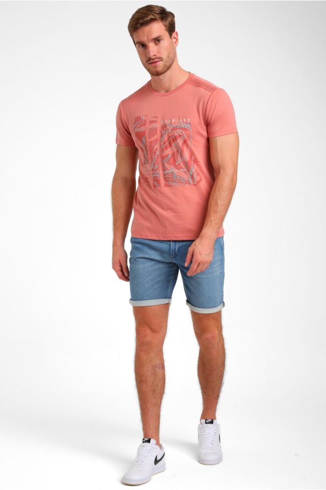 Gabbiano oranje heren t-shirt | Model