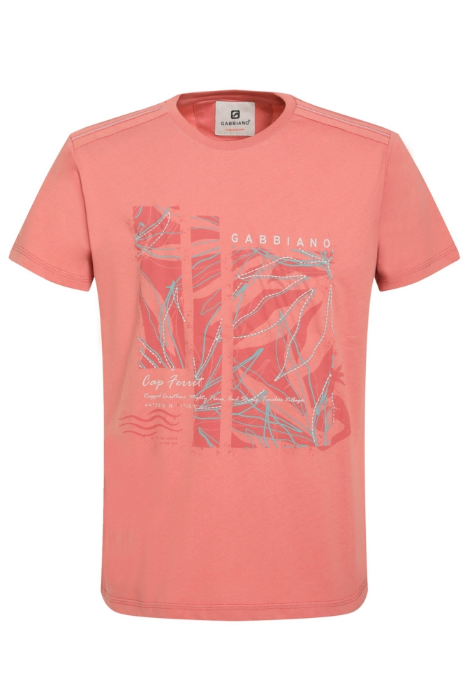 Gabbiano oranje heren t-shirt | Vooraanzicht