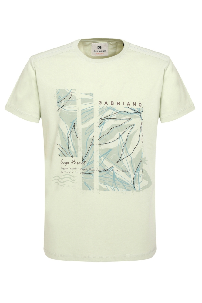Gabbiano groene heren t-shirt | Vooraanzicht