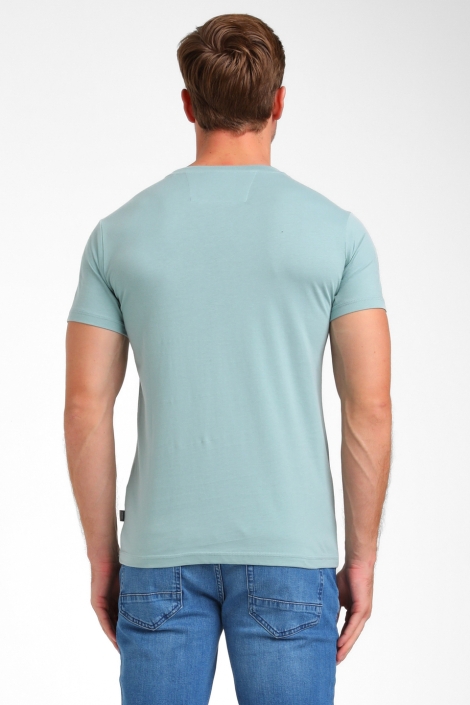 Gabbiano groene heren t-shirt | Model achteraanzicht