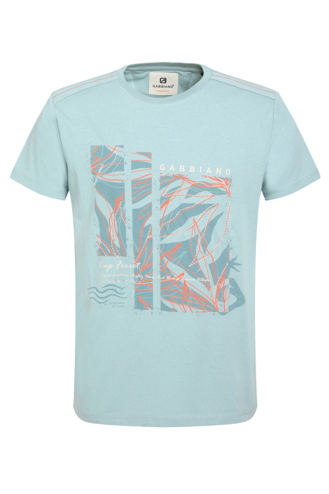 Gabbiano groene heren t-shirt | Vooraanzicht