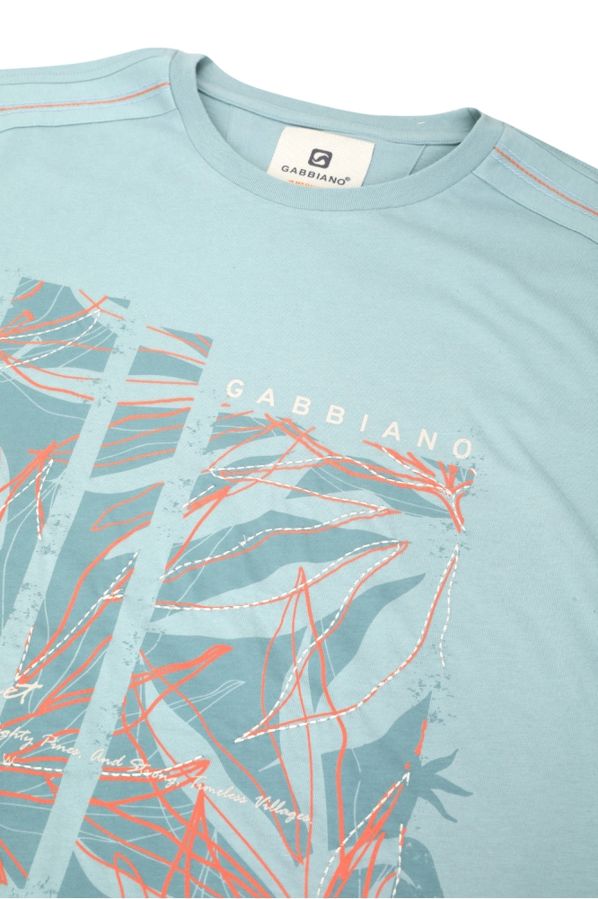 Gabbiano groene heren t-shirt | Close up