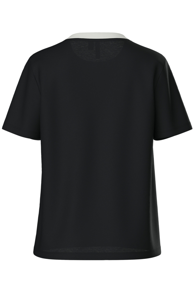 Pieces zwarte dames t-shirt | Achteraanzicht