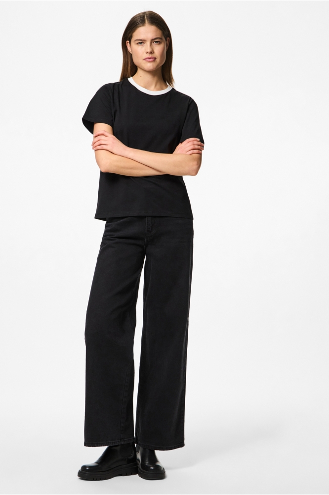 Pieces zwarte dames t-shirt | 