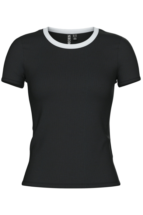 Pieces zwarte dames t-shirt | Vooraanzicht