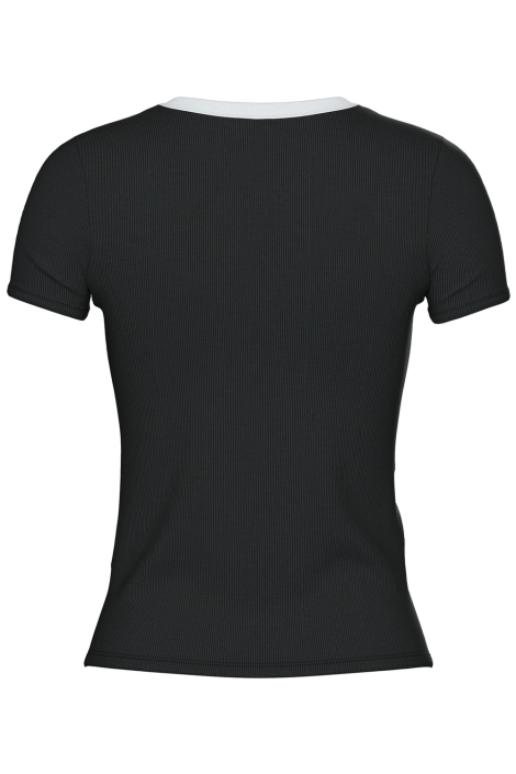 Pieces zwarte dames t-shirt | Achteraanzicht