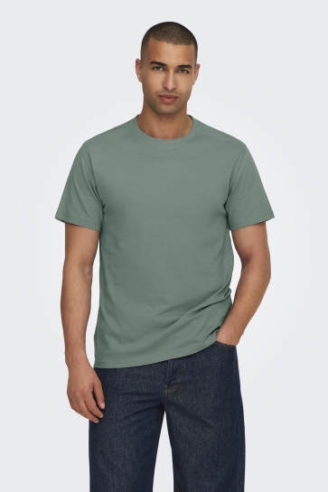 Only & Sons T-shirt ONSMAX LIFE SS STITCH TEE NOOS 22025208 ICEBERG GREEN