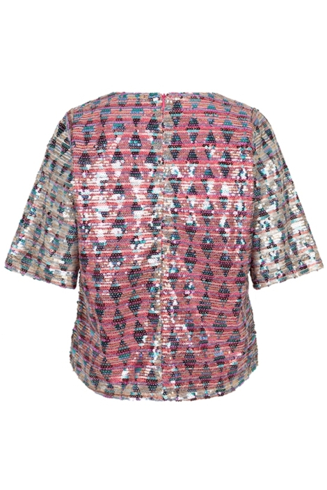 Lofty Manner roze dames t-shirt | Achteraanzicht