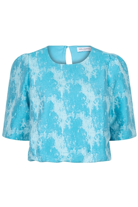 Lofty Manner blauwe dames t-shirt | Vooraanzicht