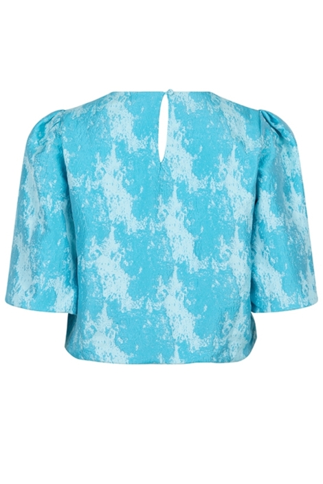 Lofty Manner blauwe dames t-shirt | Achteraanzicht